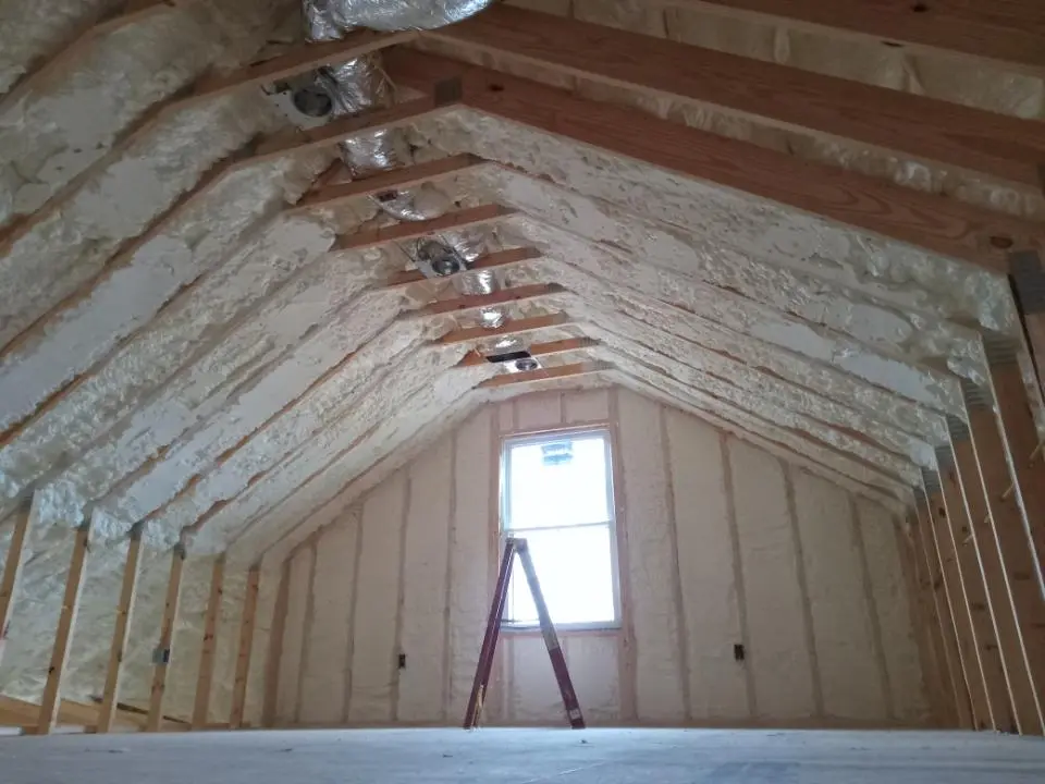 Spray foam roofing application for Crawl Space Insulation project in Bensville
